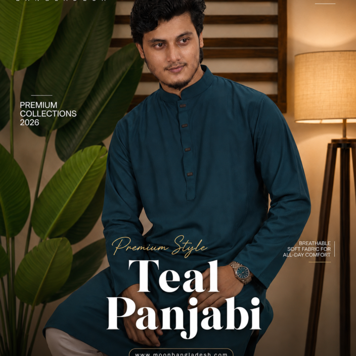 Imported Stitch SOLID PANJABI - Dark Green