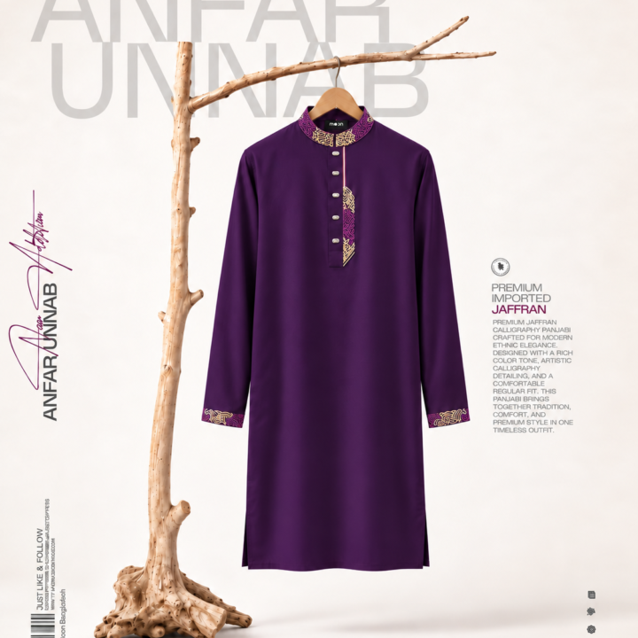 Royal Purple Calligraphy Panjabi Poster