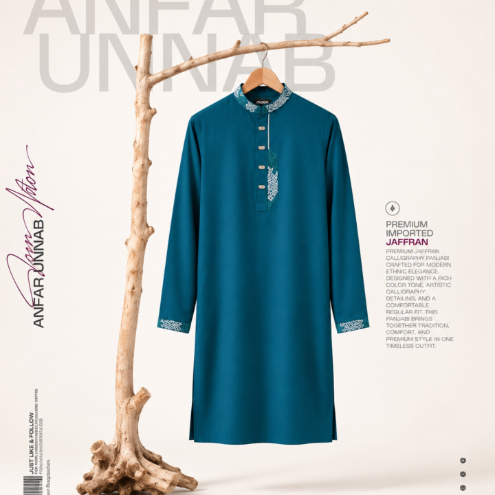 Teal Calligraphy Panjabi Advertisement